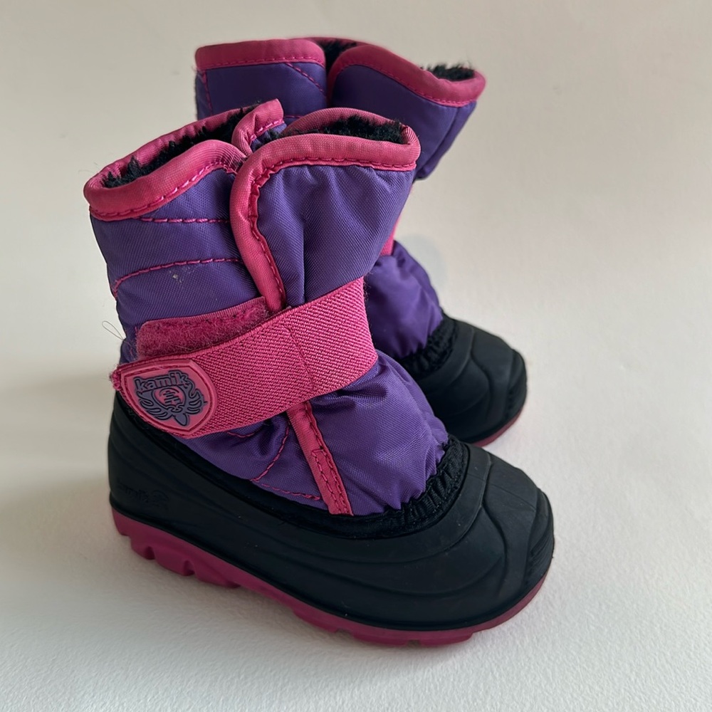 EUC | KAMIK girls Snowbug snow boots purple/pink Size 6